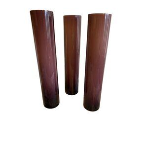 Set Of 3‎ Purple Gradient Glass Cylinder Vases - Modern Home Decor